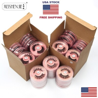 MEISHENJIE 3D Mink Wholesale Eyelashes Natural Eyelashes Makeup Dramatic USA