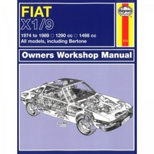 Fiat Bertone X1/9 (1974-1989) 1290cc 1498cc Newtimer Werkstatthandbuch Haynes