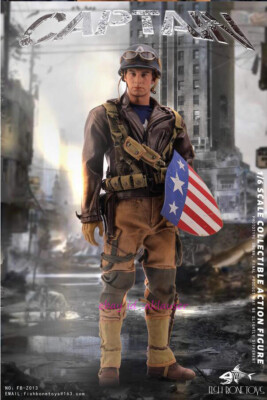 Fish Bonetoys Fb-Z013 1/6 Marvel Captain America Action Figure Model In Stock