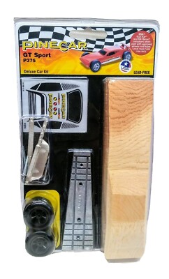PINE CAR DERBY DELUXE CAR KIT GT SPORT P375 -  BSA, RA RACER, KUB KAR COMPLIANT