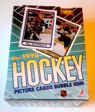 1990 TOPPS HOCKEY WAX BOX UN-SEARCHED 36 PACKS SUPERSTAR ROOKIES