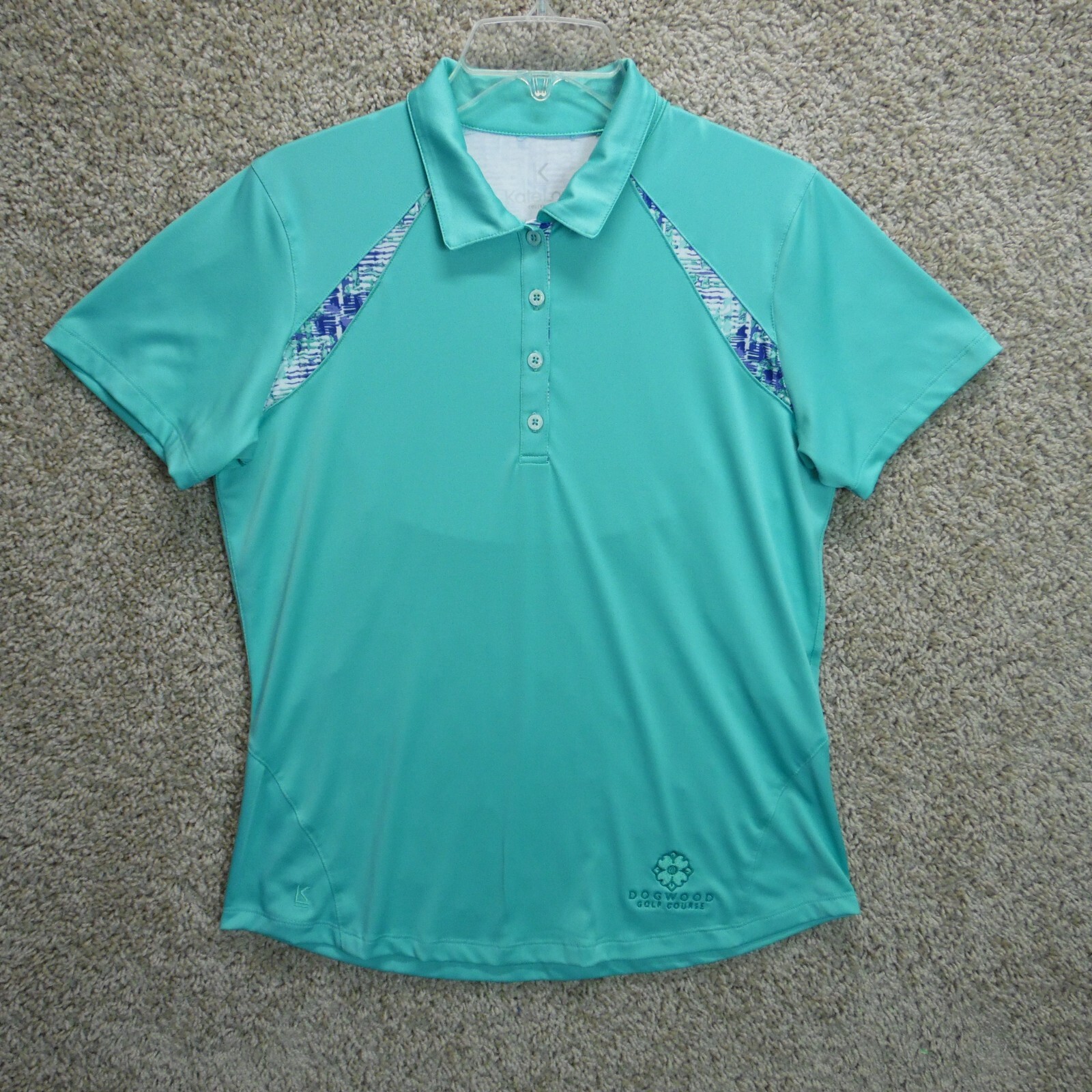 Kate Lord Womens M Microfiber Polo Shirt Dogwood Golf Course Collared