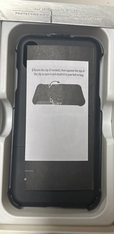 Platino - Funda/soporte para Apple iPhone XS Max - Negra Foto 4 de 4