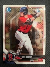 QTY: 2018 Bowman Draft Chrome - Nick Decker ( Red Sox ) 1st Rookie #BDC-124