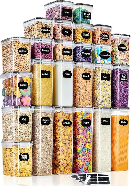 Vorratsdosen 25 Set Aufbewahrungsbox KüChe Organizer, Luftdicht-image