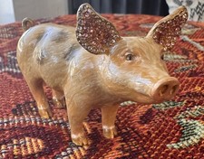 Jay Strongwater Wilbur Pig Figurine Enamel Sw...