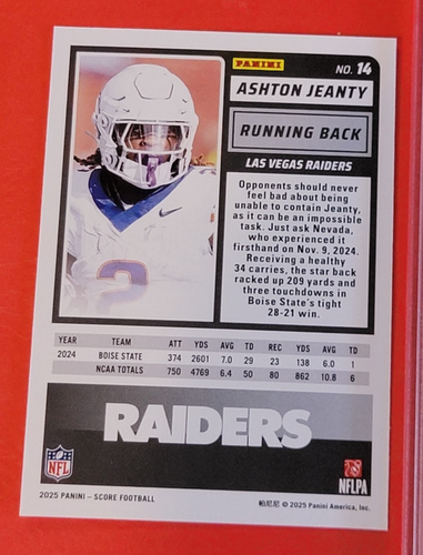 Ashton Jeanty ROOKIE CARD #d1/3243 +2024 Bowman RC Card PSA 7.5 NR MINT SCORE RC - Bild 7 von 7