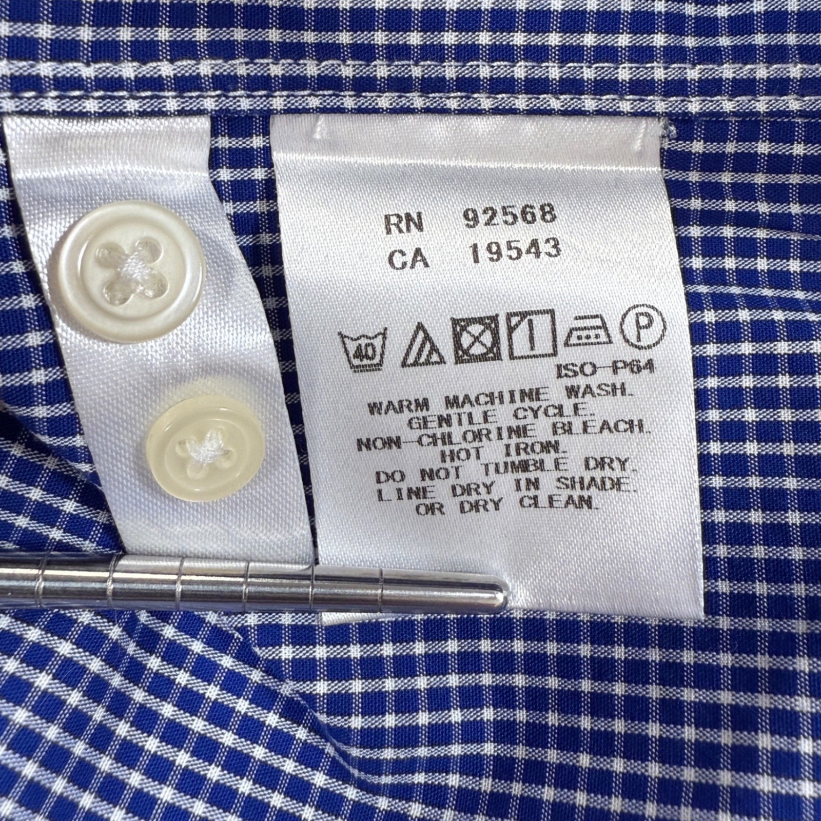 J.PRESS Small Gingham Patchwork Button Down Sport… - image 6