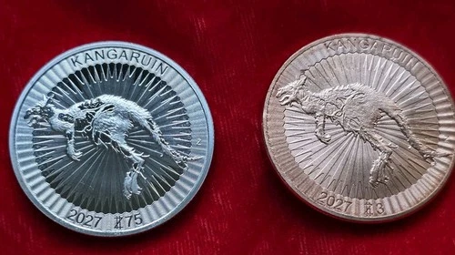 Set of 2 Zombucks KANGARUIN rounds 1 Silver & 1 Copper BU * each 1 oz .999 FINE