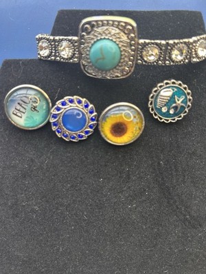 Snap Jewelry Braclet W/5 Snap Buttons