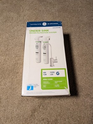  GE GXK255TBN Under Sink Dual Water Filtration System High Flow Filters Lead