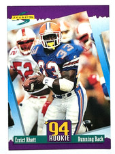 ROOKIE CARD ERRICT RHETT Tampa Bay Buccaneers 1994 Score Football Card #287. rookie card picture