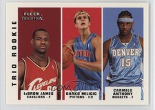 2003 Fleer Tradition Trio Rookie LeBron James Carmelo Anthony Darko Milicic 15hj