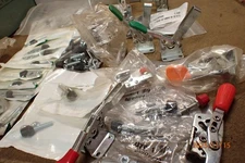PILE OF NEW USED DESTACO CARR LANE KNU-VISE TOGGLE CLAMPS & PARTS