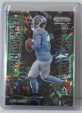 2025 Panini Prizm 🟢🔥 Green Ice Cam Ward RC #1 Fireworks SP, Titans!