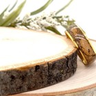 8mm Gold plated Finish Tungsten Ring Wood Inlay Elegant Christmas Gifts Band — photo 4