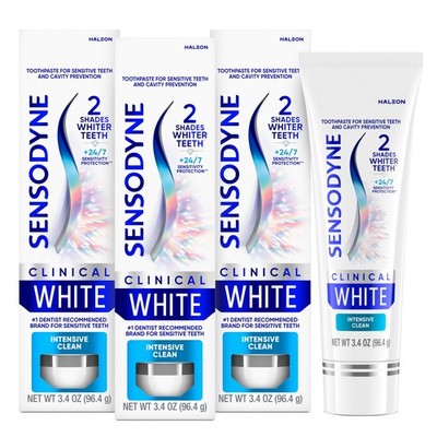 Clinical White Toothpaste Clinically Proven Whitening for Sensitive Teeth, In...