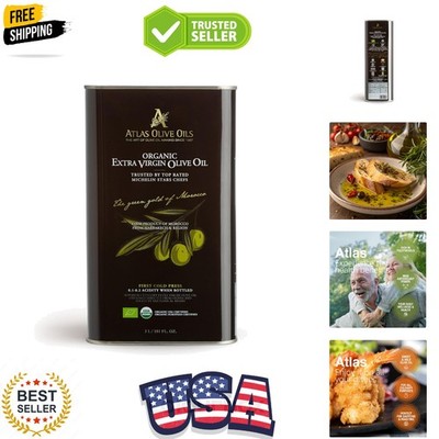 Atlas 3 LT Organic Cold Press Extra Virgin Olive Oil with Polyphenol Rich fro...