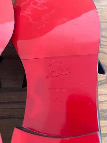 Christian Louboutin MENS EU 44 US 11 MEN Black Patent Penny Croc Loafer Shoe NEW - Bild 14 von 16