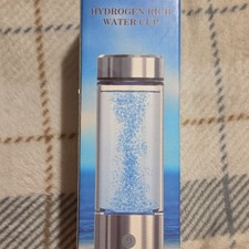 AMZMATTE Hydrogen Rich Portable 420ml Glass Water Bottle Rechargeable