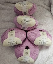 Brand New:  5 X 50g Sirdar 661 Pink  Luxury Soft Cotton 4ply Wool