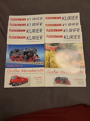 Konvolut Modellbahn Zeitschrift Fleischmann Kurier 2000er, 8x Hefte