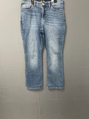 Lee Flex Motion Bootcut Jeans Womens Petite Blue Denim Mid Rise Regular Fit
