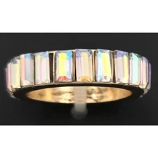 Tanya's Creations Colorful Rainbow Crystal Fairy Ring Size 5.5