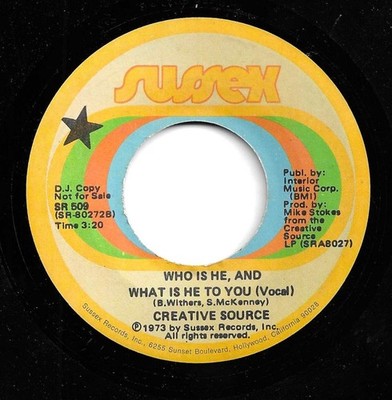 SOUL FUNK 45 by CREATIVE SOURCE 1973 PROMO COPY