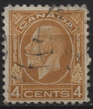 Canada 1932 #198 4c ochre, King George V Medallion Issue, used