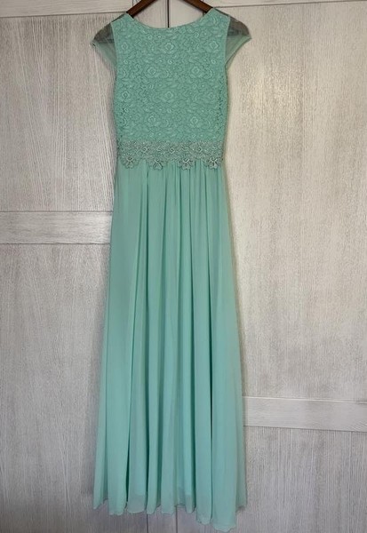 Women Delvaux Dress Turquoise Lace 36
