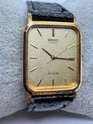 Vintage Men's Seiko Dolce 7731-5240 Gold Tone Quartz Watch New Battery