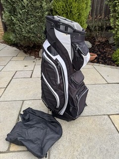 Callaway Org14 Golf Cart Bag in Black & White with Rain Hood