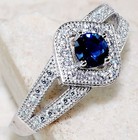 1CT Heat Treated Kyanite 925 Solid Sterling Silver Ring Sz 8 &1-2 — photo 2