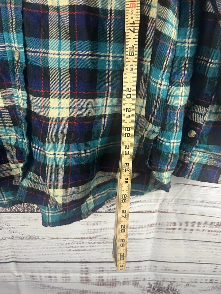 Camisa American Eagle Outfitters Para Hombre XL Multicolor Franela Cuadros Ajuste Novio Foto 3 de 4