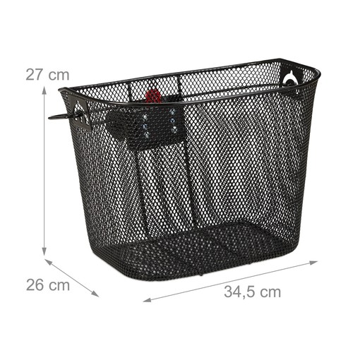Cesta bicicleta canasta metálica soporte para manillar ligera 5 kg 900 g - Imagen 4 de 9
