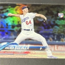 2018 Topps Series 1 Rookie Rainbow Foil Walker Buehler #177 Dodgers Baseball