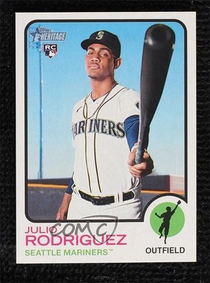 2022 Topps Heritage High Number Mini 39/100 Julio Rodriguez #700 Rookie RC 2f9