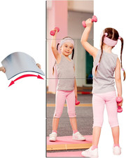Unbreakable Acrylic Full Length Mirror for Wall Mounted, Full Body Mirror for Ki
