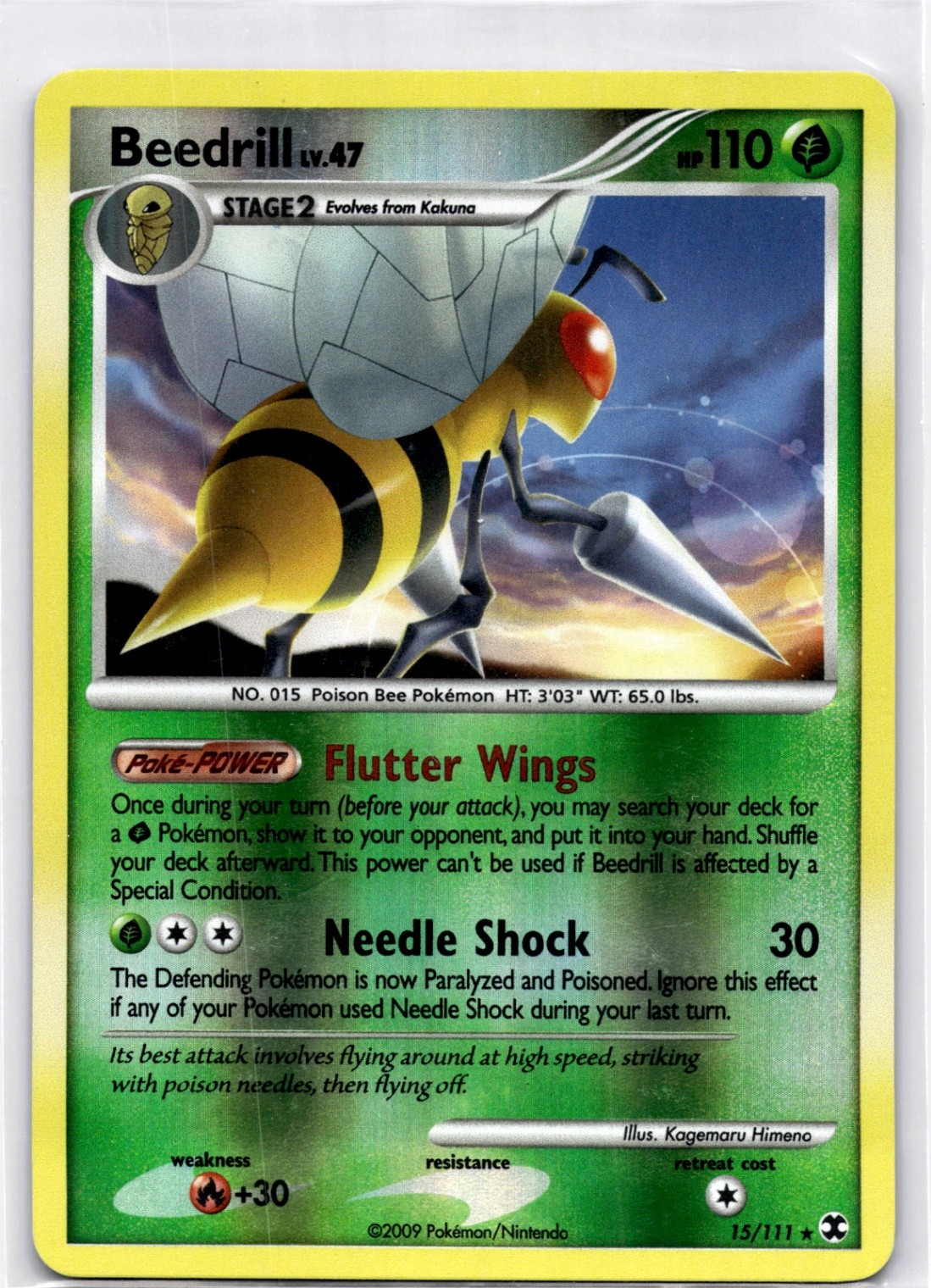 Beedrill Rare Rising Rivals 15/111 NM