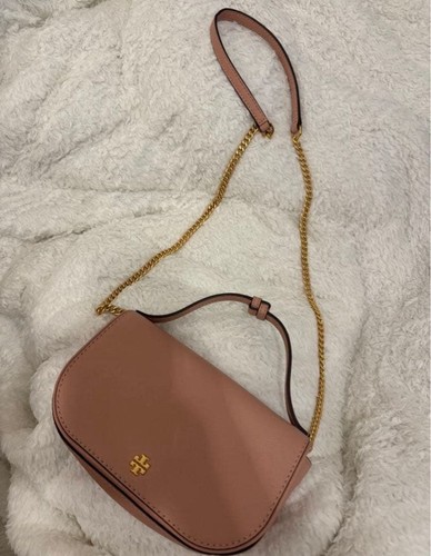 Tory Burch Pink Leather Handbag Shoulder Bag Used Authentic - Picture 10 of 10