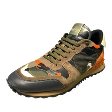 Valentino Garavani Sneaker Size 46 Rockrunner Men Camo Green Orange Green Ivory