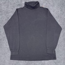 Vintage 90s Roundtree & Yorke Navy Blue Turtleneck Shirt Mens Large Made in USA