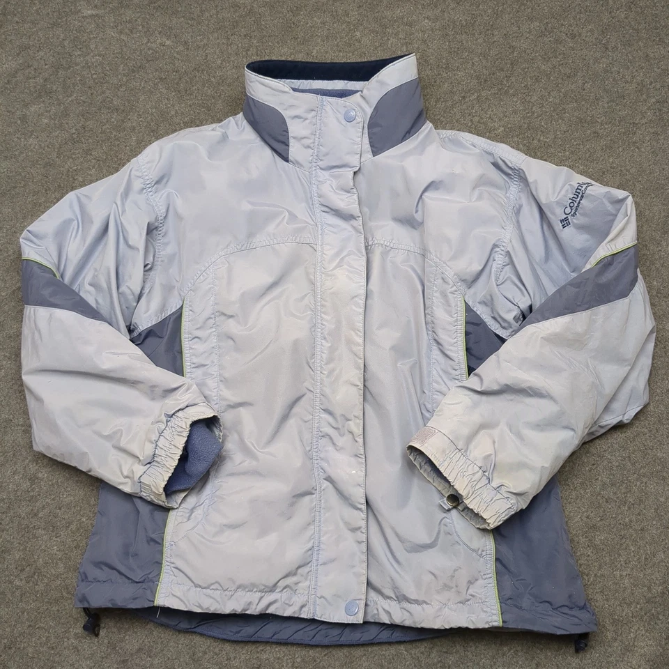 Chaqueta Columbia Sportswear Company para mujer XL azul forrada de lana con cremallera Foto 2 de 4