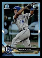 2018 BOWMAN KEVON JACKSON BDC-83 CHROME SKY BLUE REFRACTOR 1ST RC /402 ROYALS