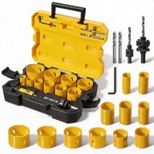 Kata Bi-Metal Hole Saw Kit 18 Piece M42 Steel Hole Saw Set 3/4-2-1/219-64Mm Saw