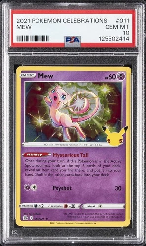 2021 POKEMON CELEBRATIONS #011 MEW PSA 10