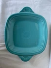 RARE Post-86 Fiesta Ware Turquoise Platter With Handles 10”