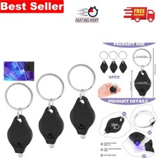 3PCS UV Keychain Flashlights for Authenticating Currency and IDs