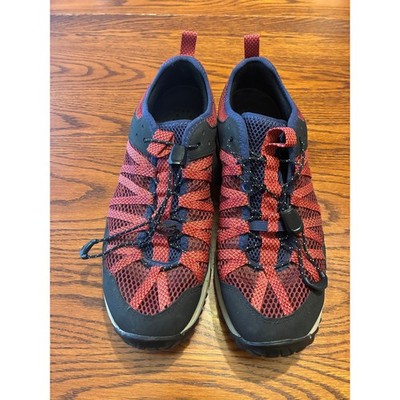 Merrell Wildwood Aerosport Mesh Sneakers Red Black Hiking Trail Water Size 9.5